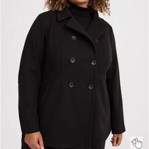 Torrid Cozy Double Breasted Peacoat size 2 NWT